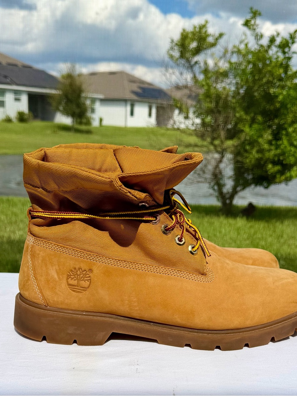 Timberland 6634A Roll Top Wheat Nubuck Boots Men’s 11.5